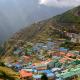 Nepalesisches Dorf in den Bergen. 